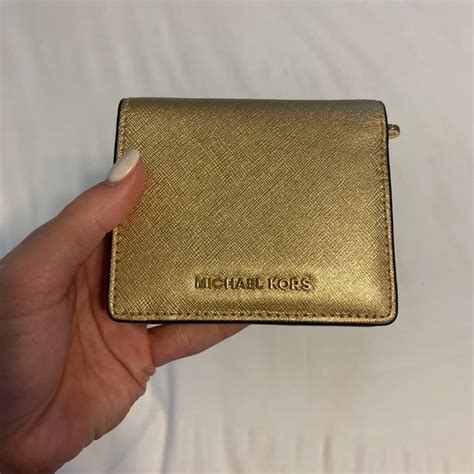 michael kors gold wallet|michael kors gold wallet women.